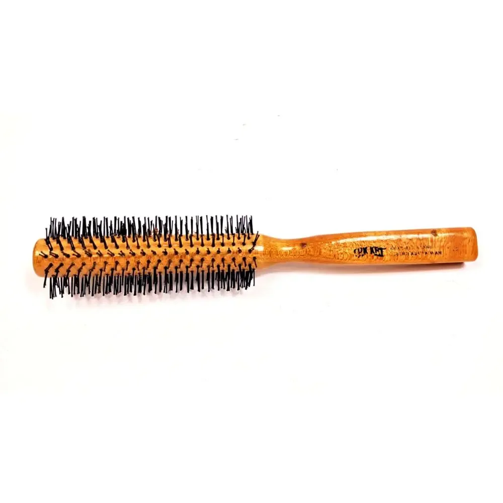 VTG Teakwood Wooden Handle Round Hair Brush Taiwan 8.5